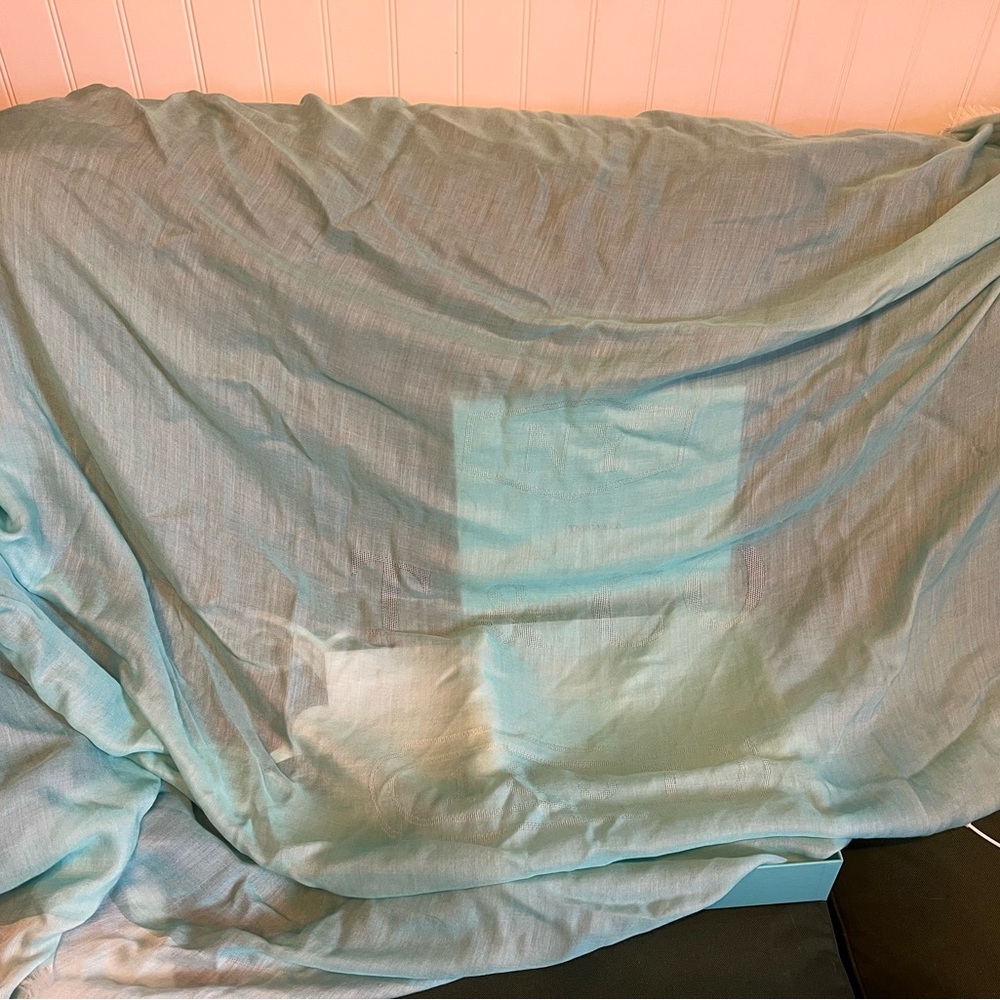 Tiffany & Co. Light Blue scarf or wrap with Label - Picture 2 of 4